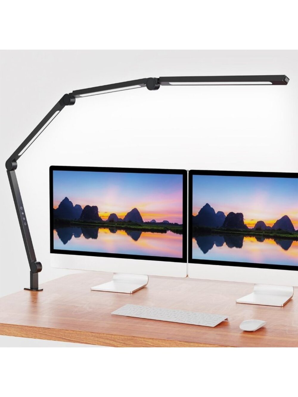 Adjustable LED Desk Lamp with Clamp, Eye-Caring Light for Home & Office